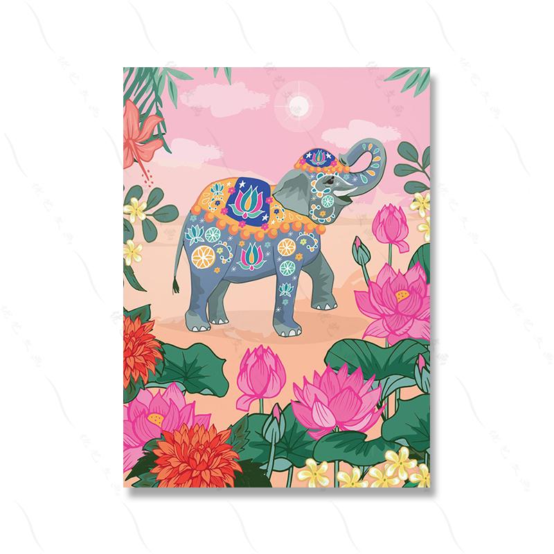 Wall Art Prints Plant Animal Illustrated Exotic Birds Flowers Canvas Painting Room Home Decor Tropical Abstract Landscape Mural