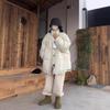 Single-breasted Winter New Medium and Long Stand-up Collar Down Jacket for Women's Thin White Duck Down Thickened Warm Jacket