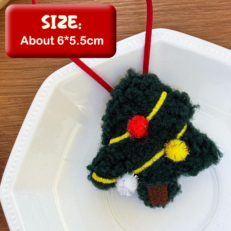 

Christmas Tree Pendant Plush Toys Santa Claus Christmas Tree Camera Pendant Room Backpack Decoration Children Christmas Gift A4