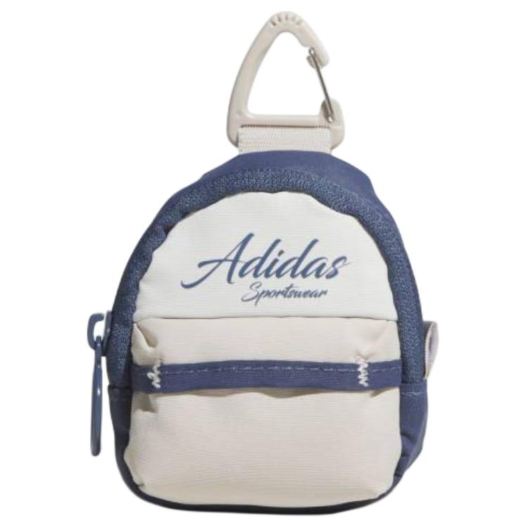 Adidas Color Block Design Fashion Simple Versatile Polyester Tote Bag Small Women bags Off-White KR5180 Ecru