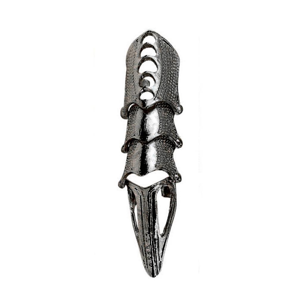 Knöchel Vollfinger Langer Ring Doppelring Aktivitätsring Punk Rock Gothic Ring