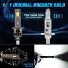 2Pcs 60000LM H1 Turbo LED Headlight Bulbs 260W Canbus Mini Wireless Lamps W/ Fan CSP Chips Super Bright for Car Fog Lights Headlamp 6500K White