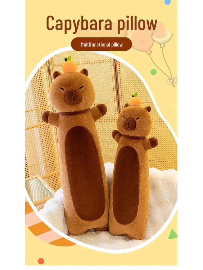 Capybara Long Body Pillow - Plush Toy and Sleeping Leg Cushion