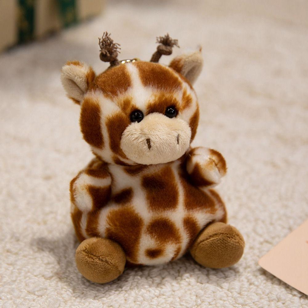 Stuffed Animals Mini Panda Doll Keychain Cute Pet Series Horse Plush Keyring  Kids Toy