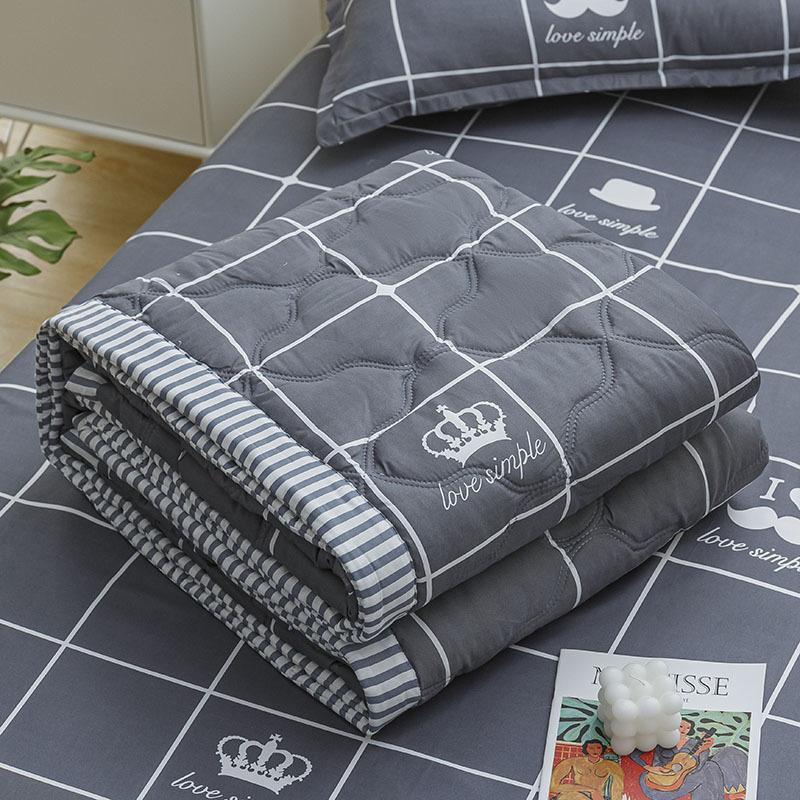New Printed Quilt Washed Cotton Quilt Summer Thin Quilt Skin Friendly Bedding Air Conditioning Thin Blanket Home Textiles Machine Washable