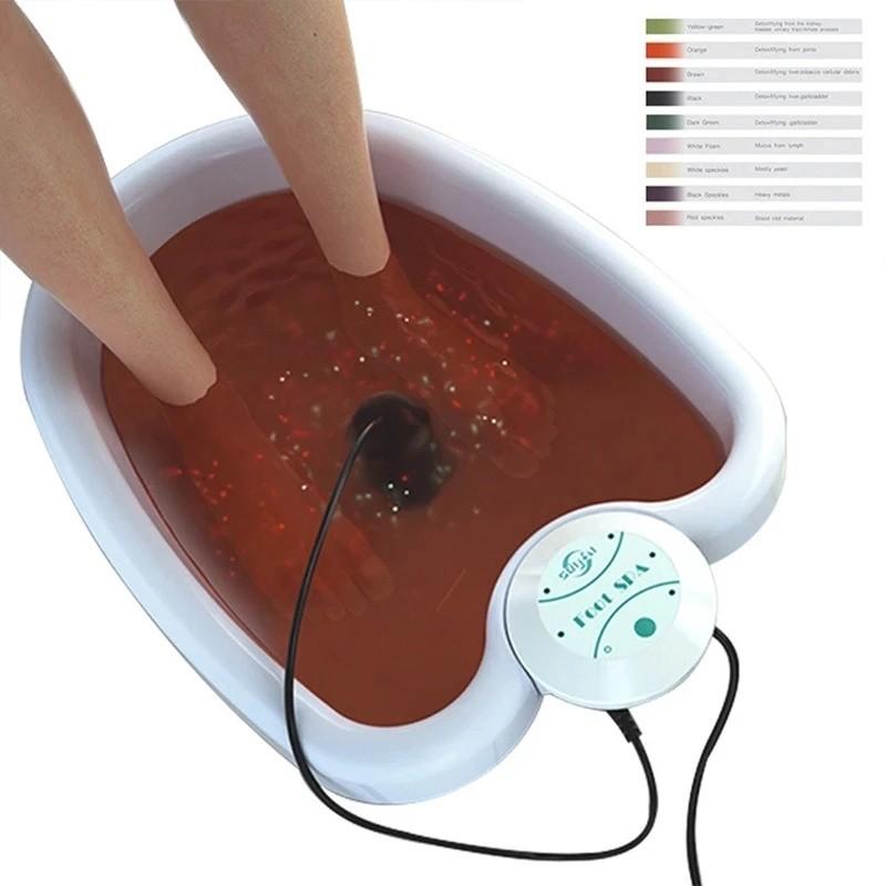 Detox Ionic Cleanse Vibrating Machine Basin Bath Arrays Health Care Equipment Electric Foot Spa Bath Massager Set