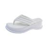 Zehentrenner Damen Sommer Oberbekleidung 2025 neu Muffin dicksohliger Keilabsatz Zehenclip eckige Sandalen Französische Sandalen