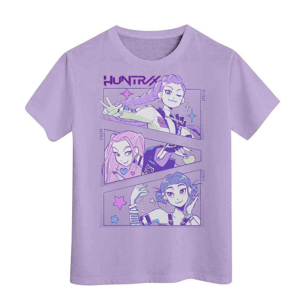 Boys Girls Round Neck Casual Printed Short-sleeved T-shirt Top