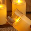 LED Flameless Pillar Votive Candles LED Tea Lights Electric Candle with Moving Wick Window Candle Lights Simulation Candles Lamp