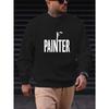 Men's Painter Print Casual Crewneck Sweatshirt.