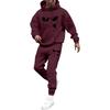 Men's Printed Hooded Sweatshirt And Sweatpants Casual Sports Suit