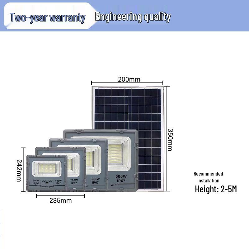 Waterproof Solar Floodlight for Outdoor Roads and Courtyards