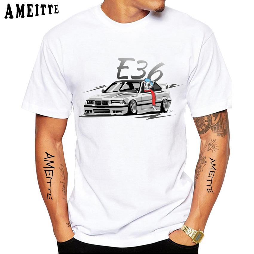 Funny E46 M3 Gerunisex Legend E28 E30 E36 E90 Car Tshirt New Summer Unisex Short Sleeve Hip Hop Street Boy Casual White Tees