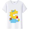 Casual Disney Cartoon Simpson Harajuku T-shirt Summer Blouses Ladies Men White Tees Tops Short Sleeve Blouses Women 90S Tshirt