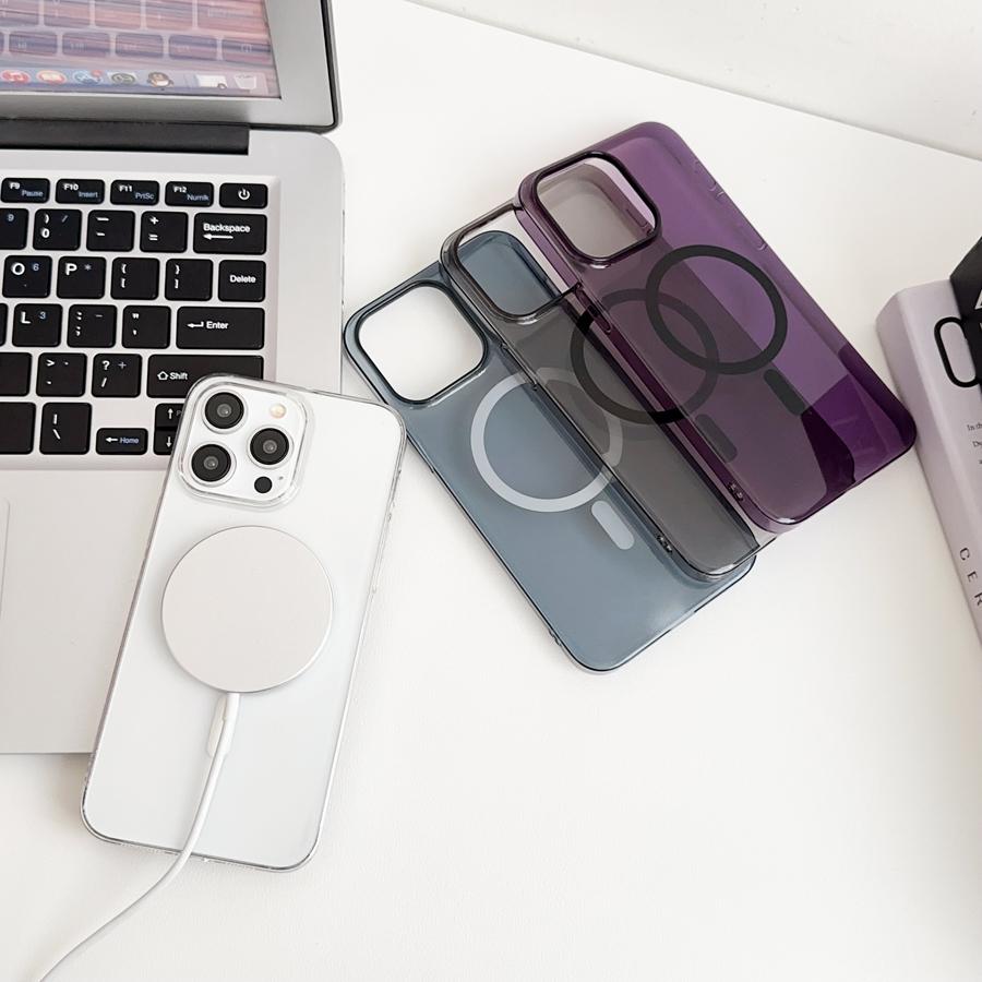 Ultradünne transparente magnetische Telefonhülle für iPhone 16 15 14 13 12 11 Pro Max iPhone16 Wireless Charge Back Clear Cover