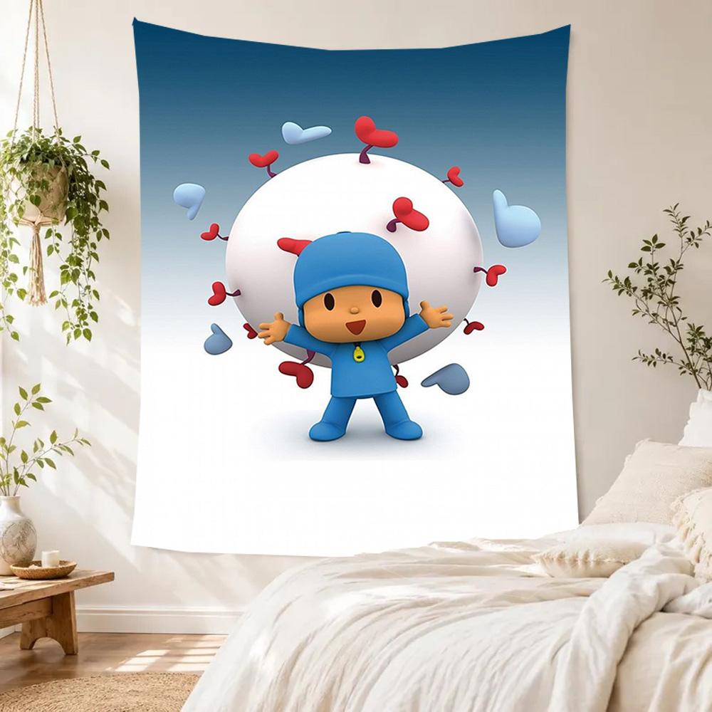 Pocoyo Retro Tapestry Rustic Farmhouse Ideal for Dorm Wall Balcony Living Room Year-Round Gallery Wall Gift for Friends Family