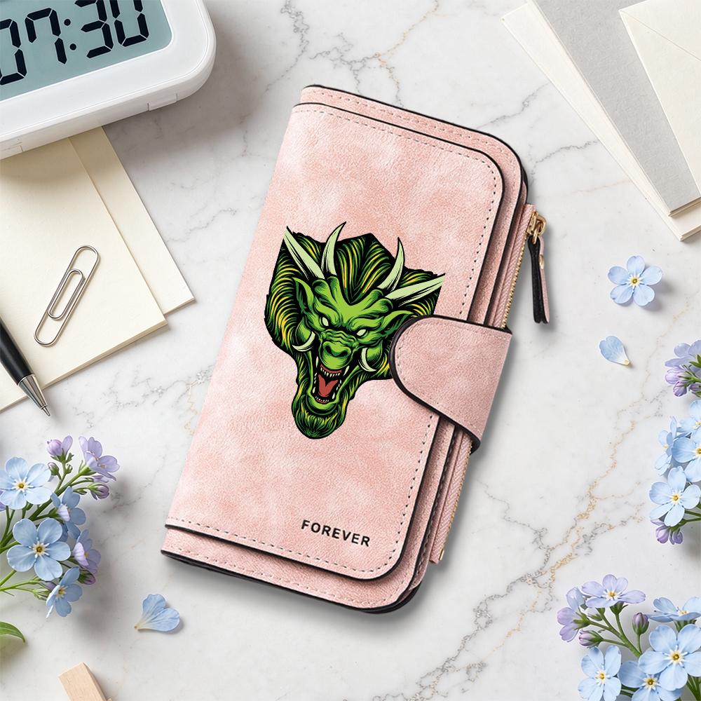 Stylish Dragon Pattern Long Wallet Portable Card Holder Casual Purse