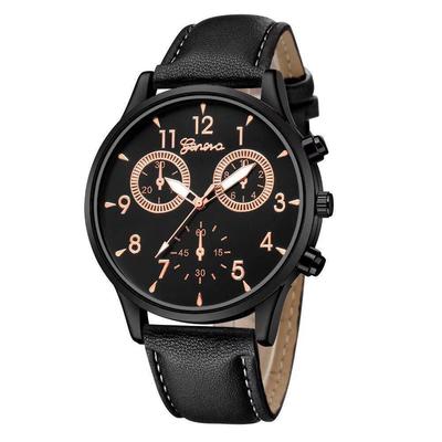 Trendy Casual Men's Quartz Leather Strap Watch