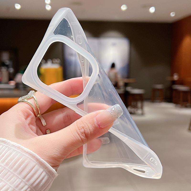 Moteblomstertrykk slankt mykt deksel til iPhone 16 Pro Max 15 Plus 14 13 Pro 12 11 Klar TPU støtsikkert silikongjennomsiktig telefondeksel