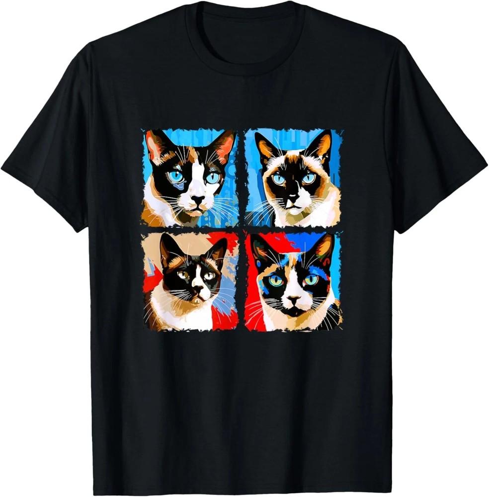 Snowshoe Cat Pop Art Colorful Graphic Unisex TShirt Unisex T-Shirt XXL