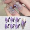 Aurora Butterfly 3D Nail Art Decoration Jewelry Hollow Heart Pearl Flower Mixed Size Irregular Nail Beads Manicure Accessories