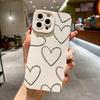 Black White Love Shockproof Phone Case For iPhone 17 11 12 13 14 15 16 Pro Max XS X XR 7 8 Plus 17Air Soft Silicone Bumper Cover