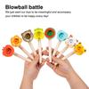 Suspended Blow Ball Toy Colorful Animal Head Blow Pipe Toy Kids Interactive Game Toy