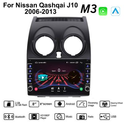 Android Car Radio Multimedia Video Player for Nissan Qashqai J10 2006-2013 With Button Knob Carplay WiFi BT 2 Din 2+32GB