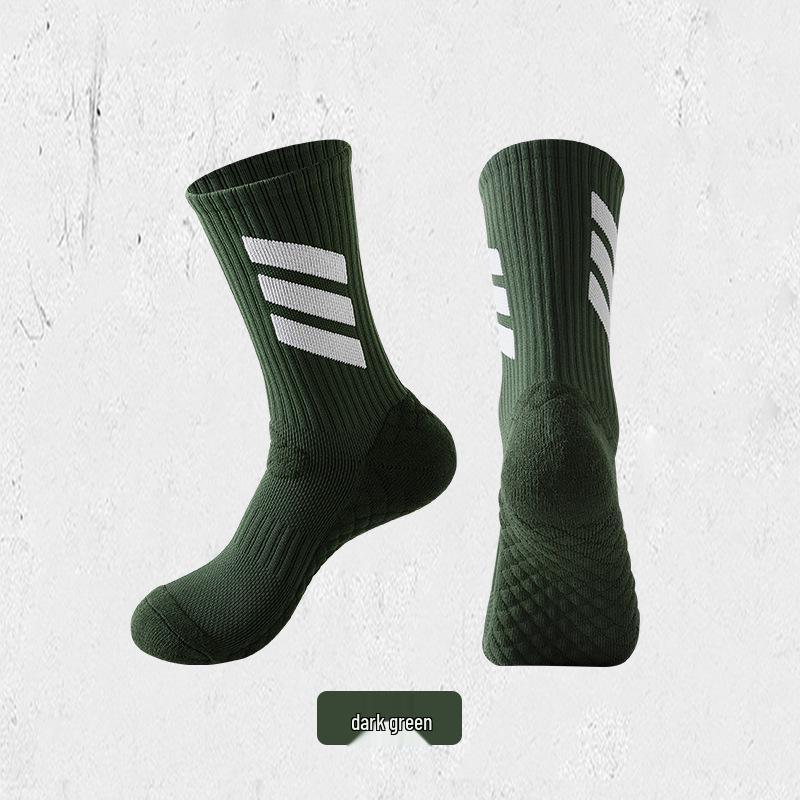 Elite Grip Basketball Socks - Anti-slip, Thick Terry Bottom, Mid-Calf & Over-the-Calf Options for Fitness and Running