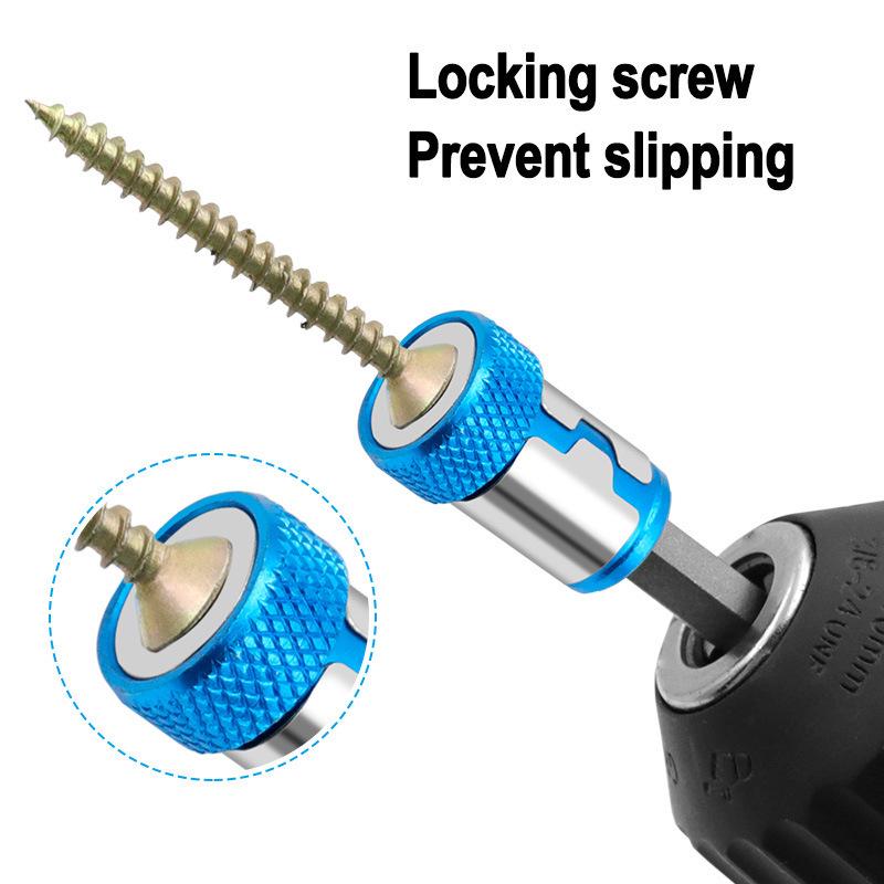 Light Blue Magnetic Ring for Screwdriver Bits - Universal Steel Sleeve