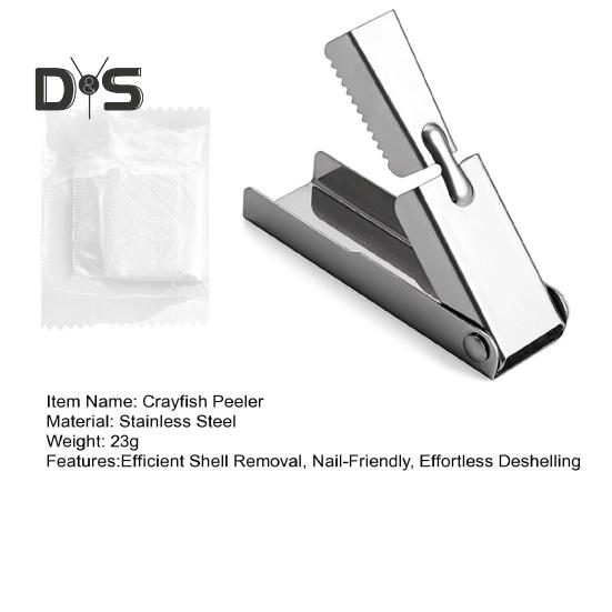 Narzędzie do obierania skorup raków ze stali nierdzewnej Obieraczka do krewetek Łatwy przyrząd do usuwania ogonów raków Kompaktowe urządzenie do obierania owoców morza Przyjazny dla paznokci otwieracz do raków