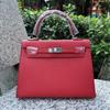 26 New Genuine Leather Women's Bag Palm Pattern Mini 22CM25 Silver Buckle Handbag Single Shoulder Diagonal Cross-border