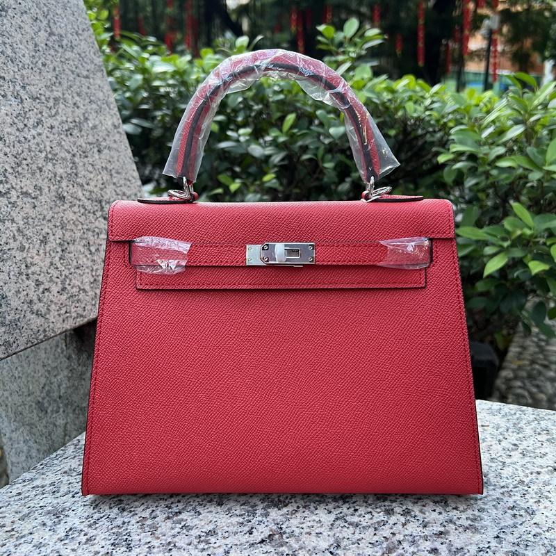 26 New Genuine Leather Women's Bag Palm Pattern Mini 22CM25 Silver Buckle Handbag Single Shoulder Diagonal Cross-border