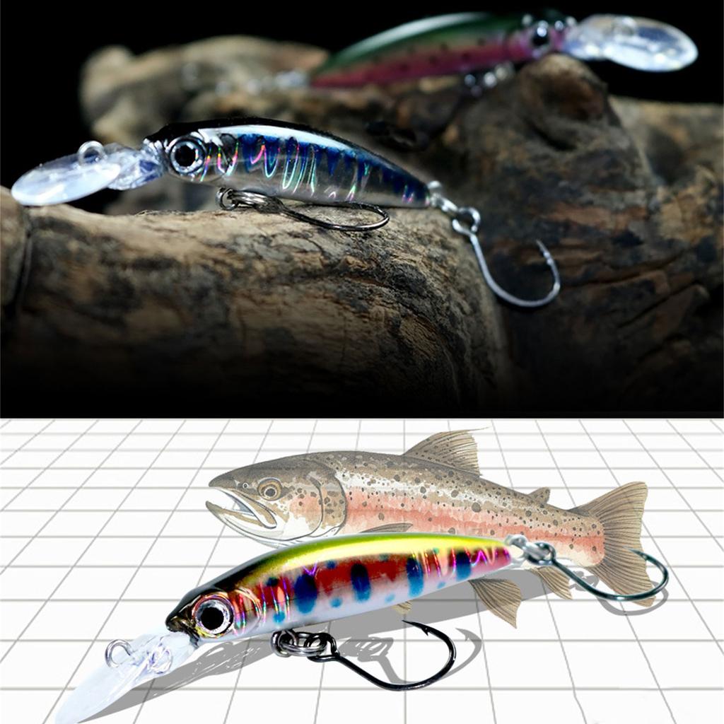1.8g 40mm Crankbait Baits Sinking Fishing Lures Floating Swimbait Wobbler Hard Baits for Trouts Freshwater Saltwater