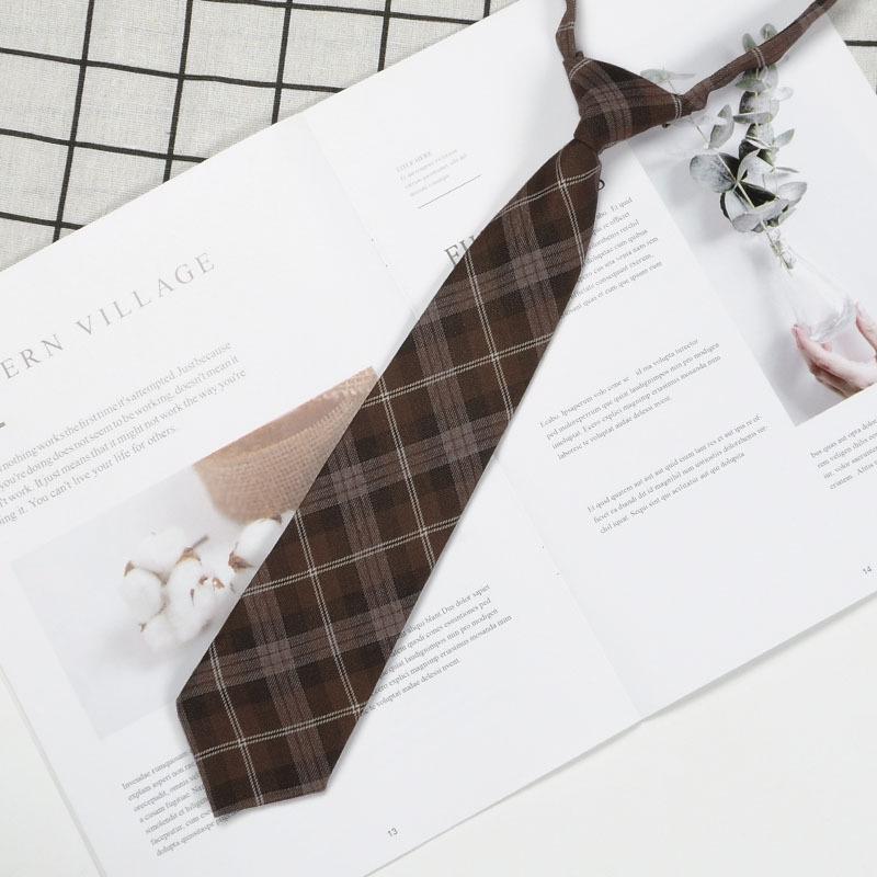 JK Women's Brown Retro Japanese School-Style Bow Tie