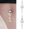 Fashion Jewelry Bowknot Navel Button Ring Rhinestone Body Jewelry  Body Piercing