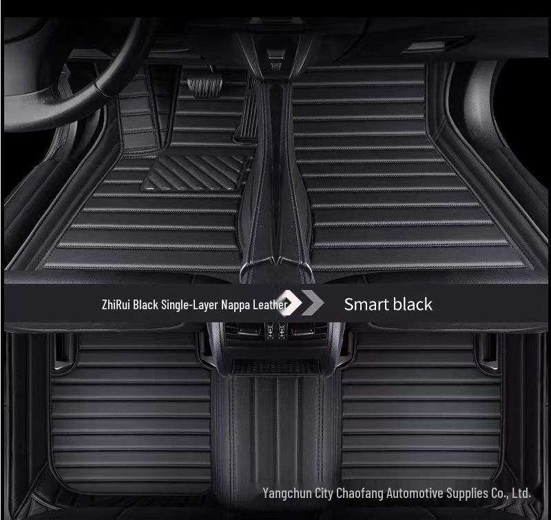 Genuine Leather Car Floor Mats - Universal Fit for Various Models, Available for Dropshipping.