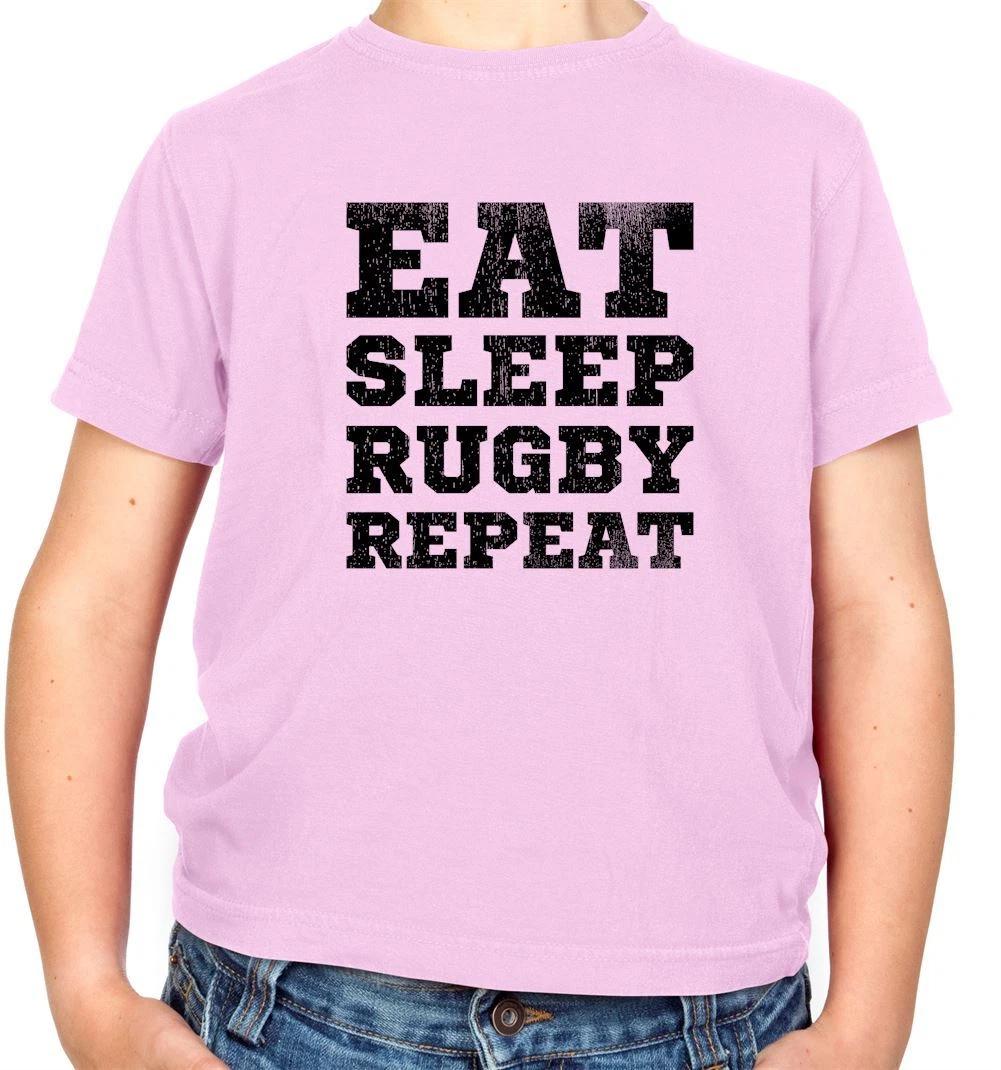Eat Sleep Rugby Repeat - Kids T-Shirt - League Union Player Sports World Cup 160