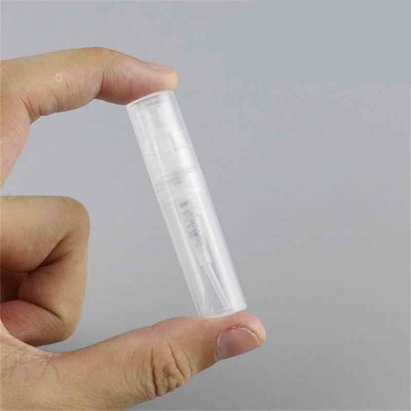 Wholesale 5/10/50/200/400pcs 2ML Portable Clear Plastic Spray Bottle Perfume Bottle Atomizer Sample Test Tube Thin PET Vials