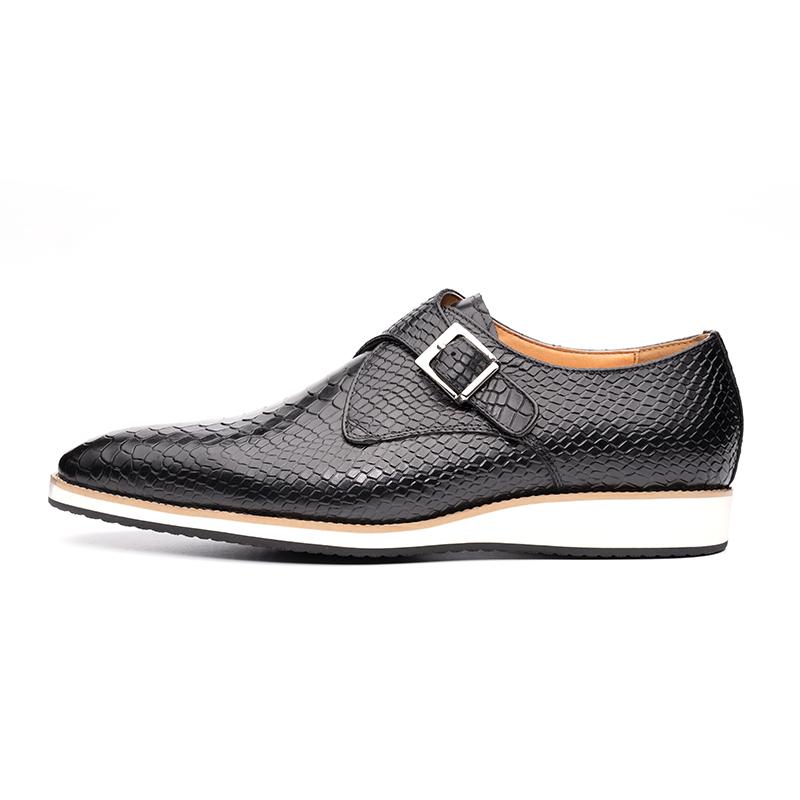 Fashion Casual Men Shoes New Fashion Genuine Leather Business Office Natural Handmade Comfortable Buckle Classic Monk Style Men's  Shoe