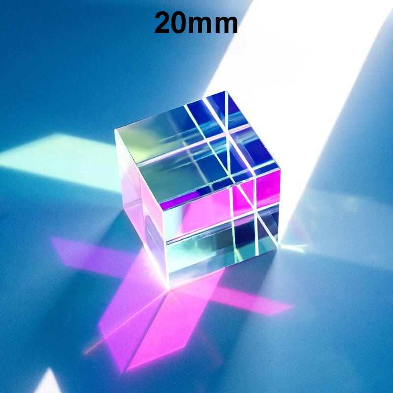 Science Magic Prism Cube 15/20Mm Hexahedral Crystal Magic Cmy Cube 3D Color Cube Prism For Photography