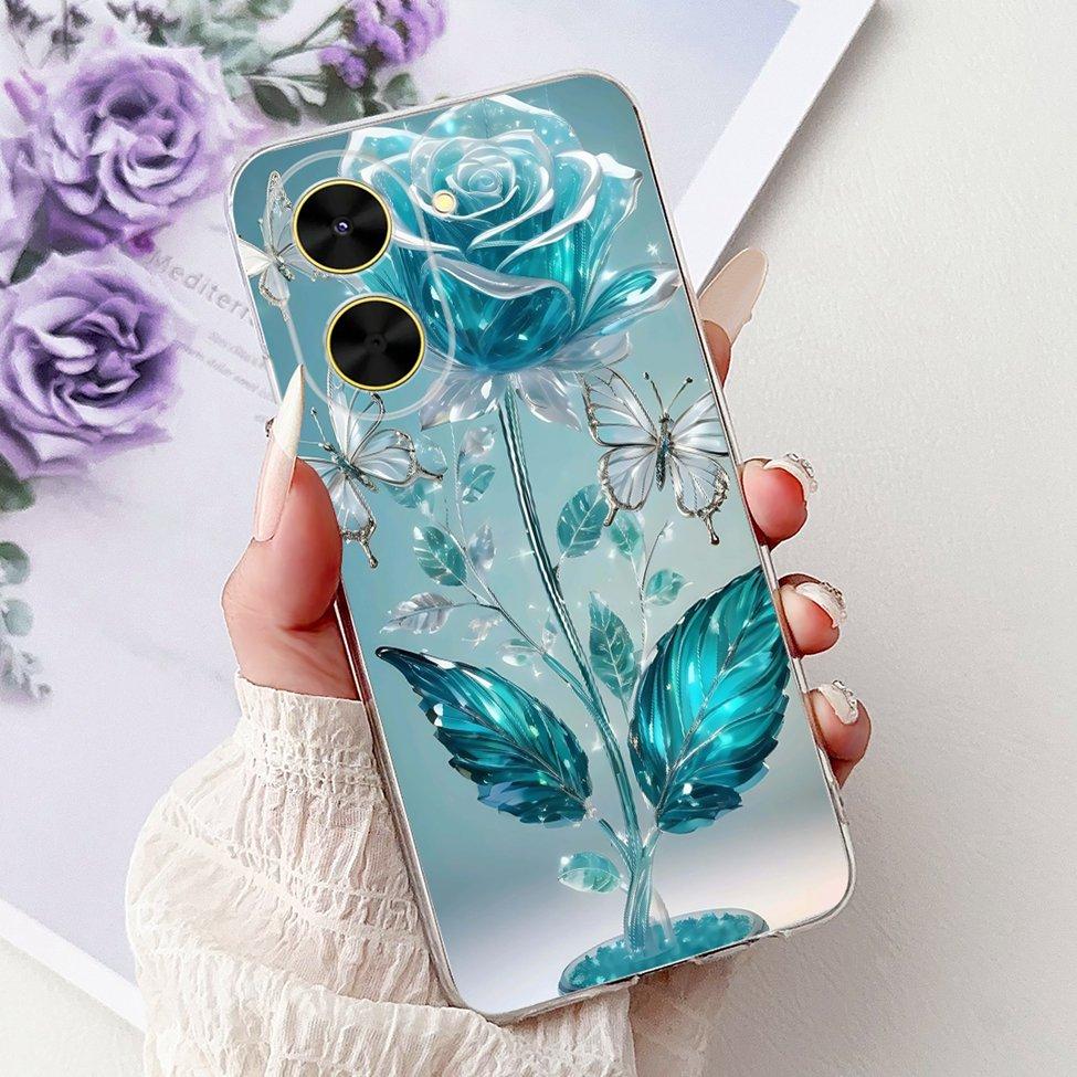 For Redmi A5 NFC 5G Case Cover Clear Luxury Kawaii Cute Cat Fashion Flowers Funny Painted Soft Phone Case For Redme A5 NFC 5G