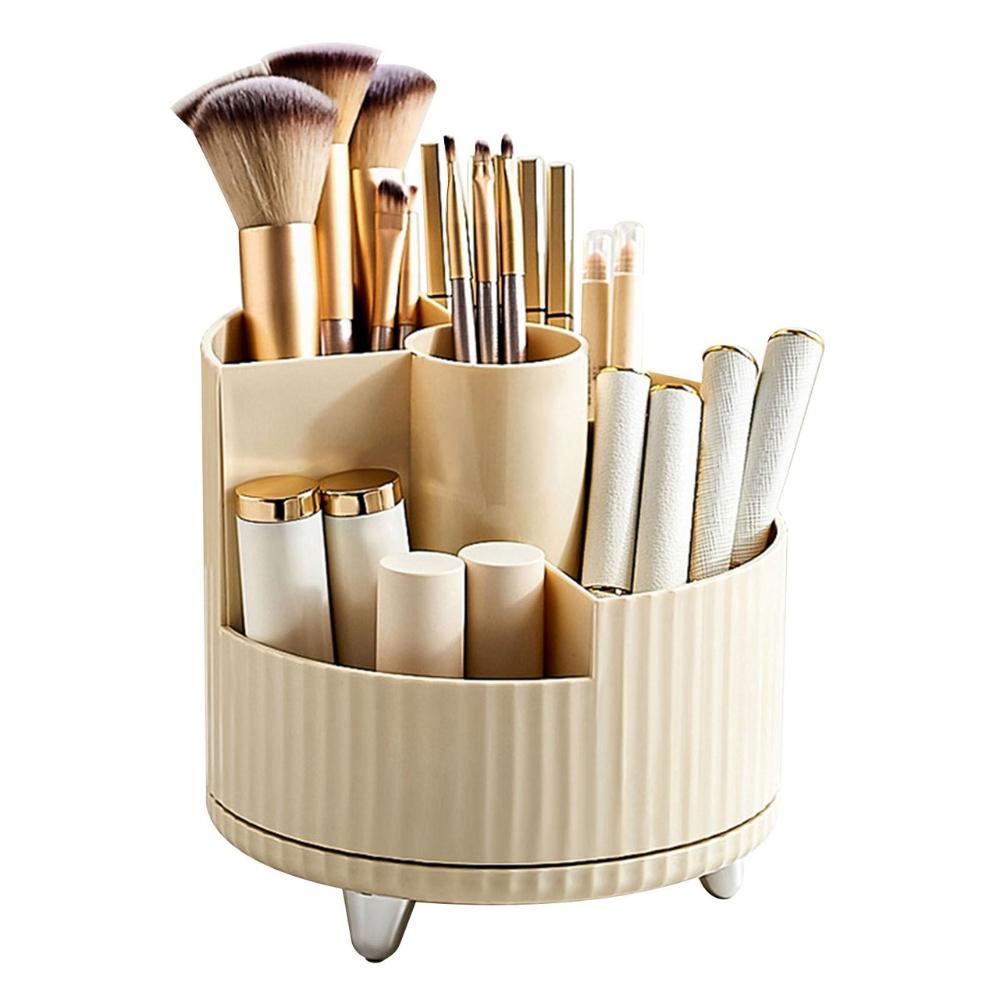 Organizer container rotating box for brushes cosmetics office elegant