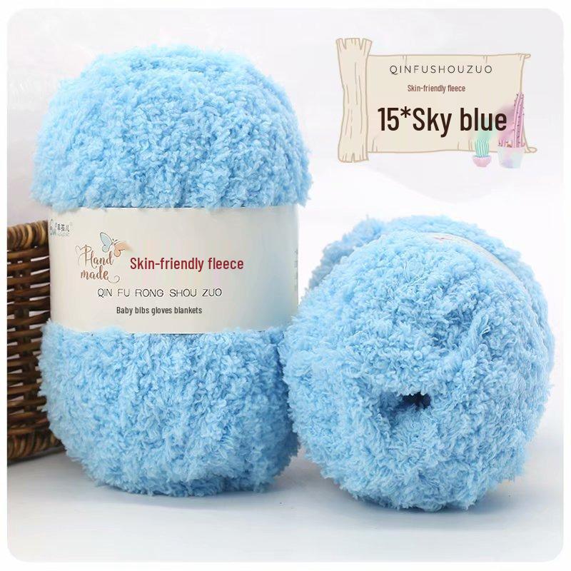 50g Fluffy Coral Velvet Yarn: Skin-Friendly, 3-Strand for DIY Knitting, Hand-Knitted Scarves & Crafts