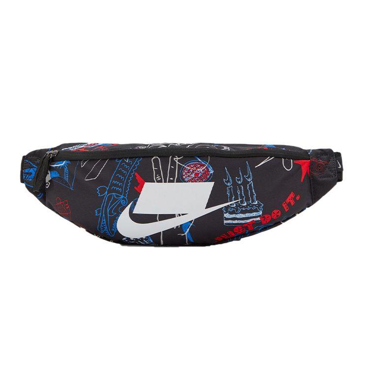 Nike Graffiti Print Fabric Crossbody Waist Bag Unisex Bags Black CQ6299-010 Black 12330₽