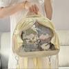 Nylon Transparent Pocket Curtain Backpack Clear Badge Display Bag Casual Cotton Doll Itabag  JK