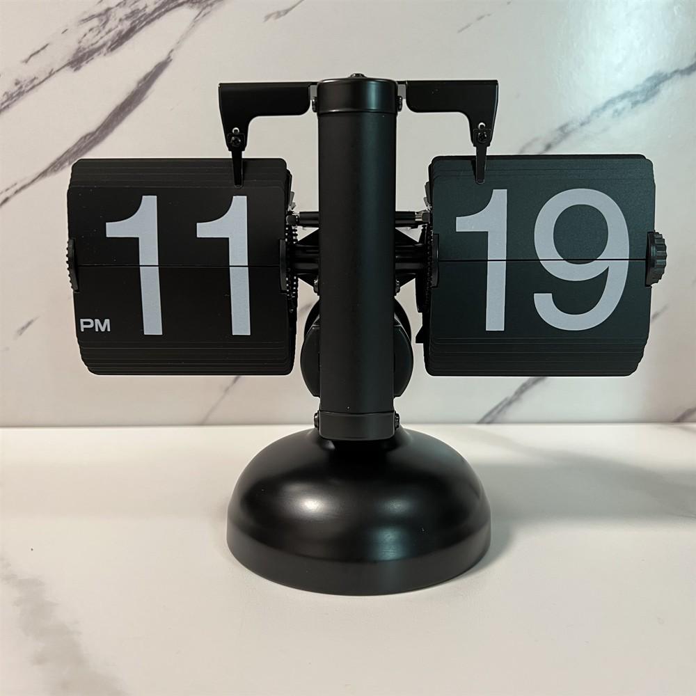 Modern Minimalist Retro Page-Turning Mantel Clock with Alarm