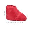 1 Pair Winter Warm Booties Soft Duck Down Filled Slipper Boots with Storage Bag Red Sleeping Sock for Camping
