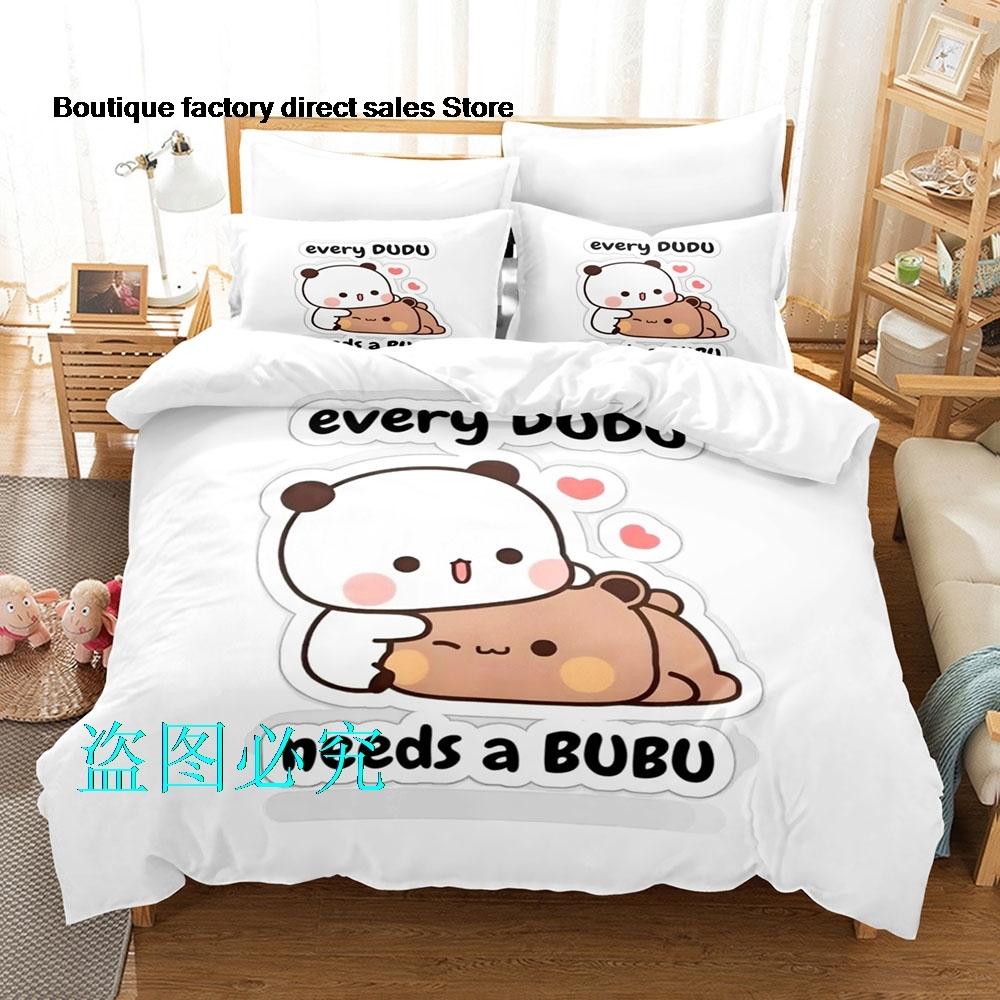 

Kids Bubu Dudu Bubu Dudu Bedding Set Single Twin Full Queen King Size Bed Set Kids Bedroom Duvetcover Sets Anime Bed Sheet Set EU Single(135*200cm)3pcs