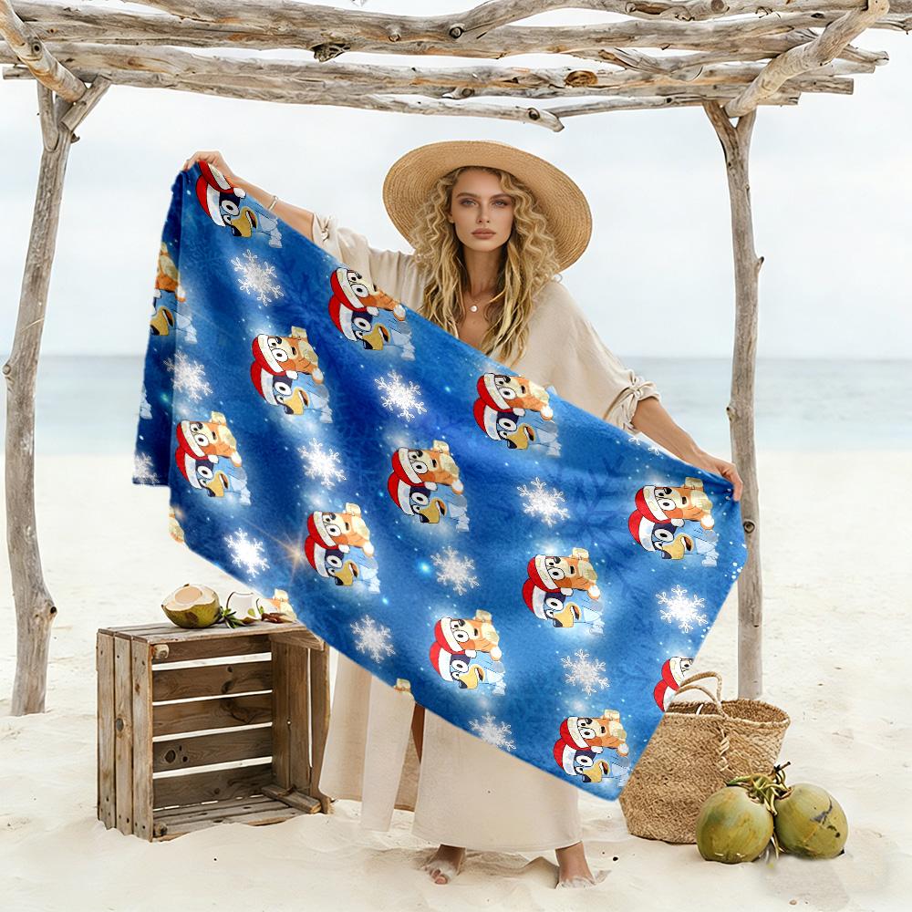 Bluey Bingo Hug Beach Towel Soft Durable Quick-Dry Comfortable Lightweight Portable for Swimming,Beach,Camping, Travel, Beach Accessories,Gym
